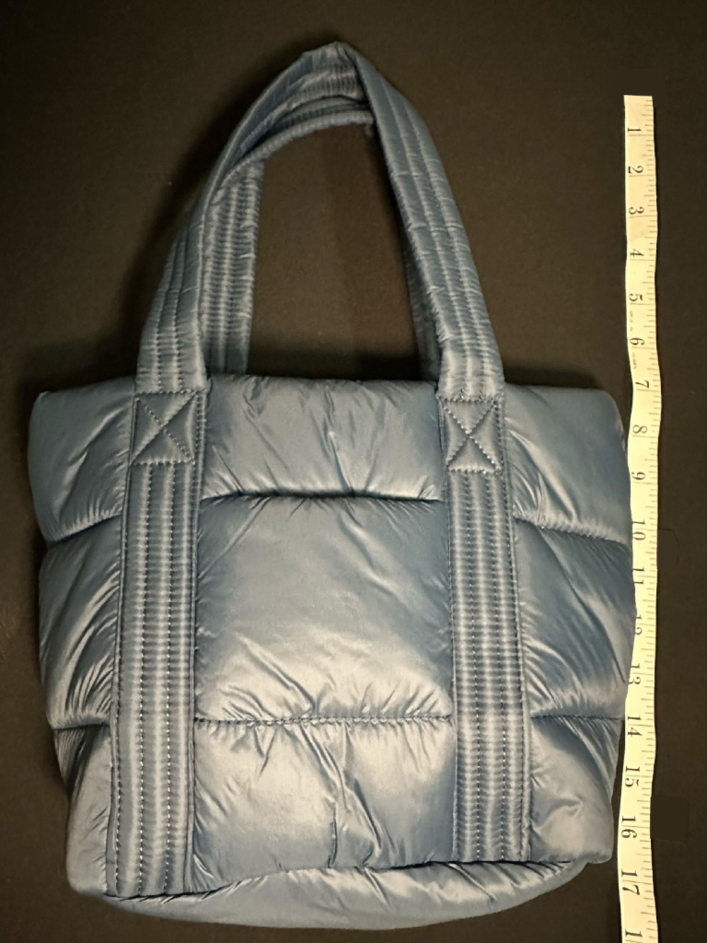 Land's End Wanderweight Ultralight Packable Crossbody Tote Bag (Vintage Blue) - Picture 8 of 11